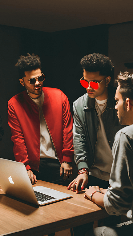 After Hours Media Hub, A group of men discussing, stylish men, case studies
